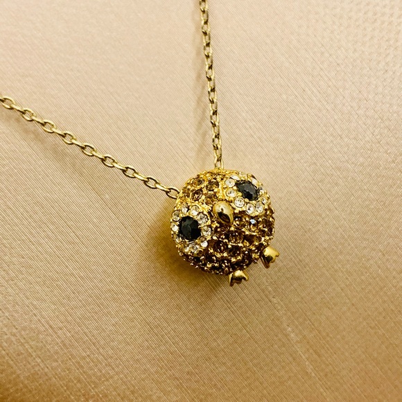 Fossil Jewelry Euc Fossil Glitzy Slide Owl Pendant Necklace Poshmark